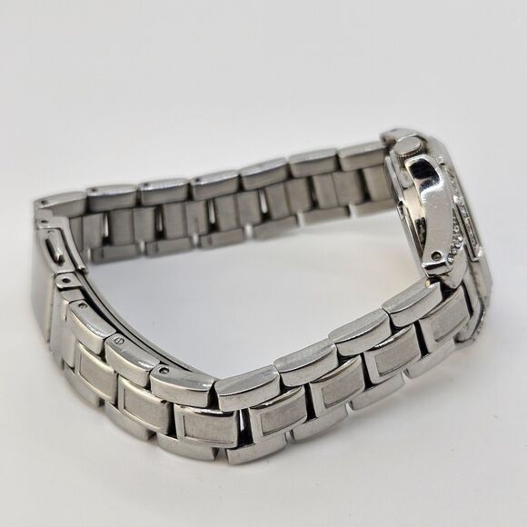 Folio Women's Watch 26MM Gray Tone Case Bracelet Crystal Bezel 5.75" New Battery - Picture 10 of 13